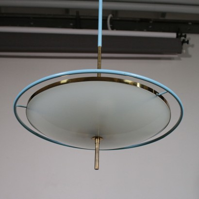 Ceiling Light Brass Lacquered Metal Vintage Italy 1960s