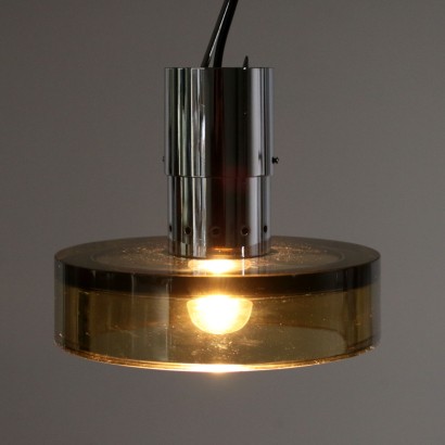 Ceiling Light for Seguso Metal Glass Vintage Italy 1960s