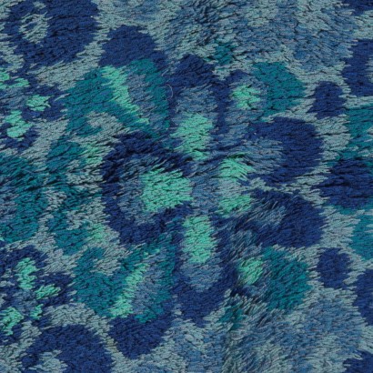 Shaggy Vintage Flowered Carpet