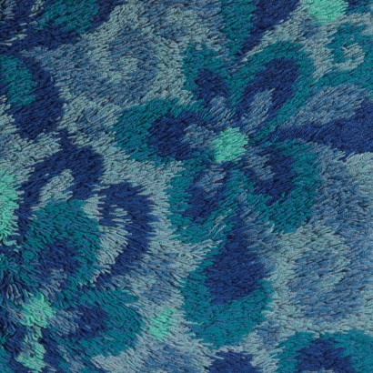 modernariato, modernariato di design, tappeto, tappeto modernariato, tappeto di modernariato, tappeto vintage, tappeto anni '70, tappeto design anni 70,Tappeto vintage shaggy fiorato,Tappeto vintage shaggy fiorato