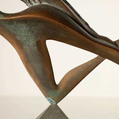 Danseuse Sculpture Amedeo Fiorese Bronze Deuxième Moitié '900