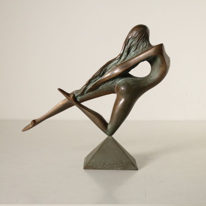 Bronzeskulptur von Amedeo Fiorese Ballerina 20. Jahrhundert