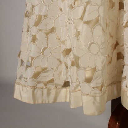 Robe de Soirée Vintage Blanc Crème Italie Années 50-60