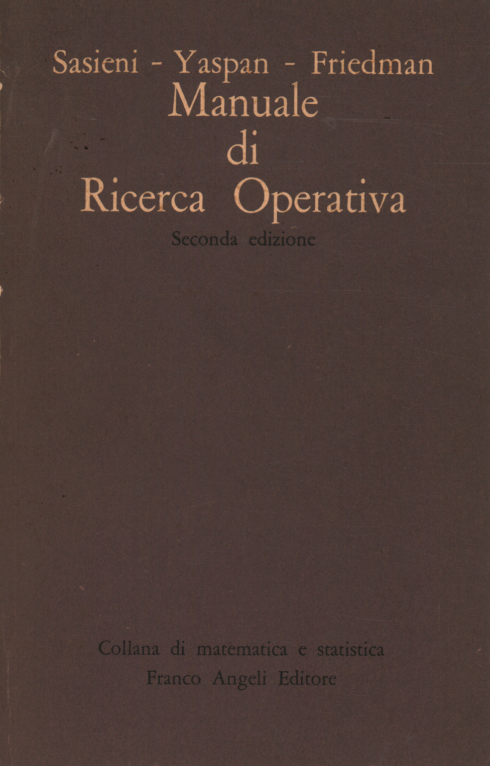 Manuale di ricerca operativa, s.a.