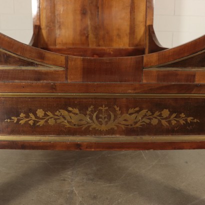 Empire Walnut Single Bed Italy 19th Century