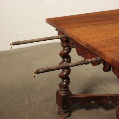 Table with Twisted Legs Walnut Italy 18th Century