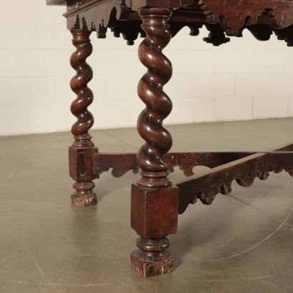 Table with Twisted Legs Walnut Italy 18th Century