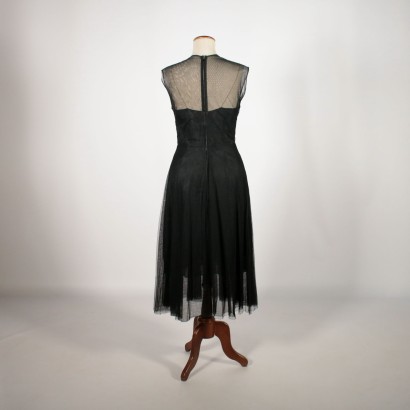 Vintage Dress Black Tulle 1960s