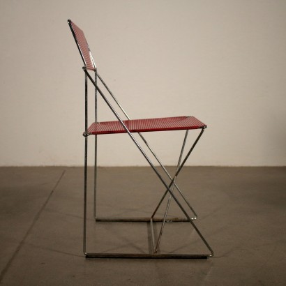 Set of Three Chairs Metal Vintage Denmark 1970s-1980s