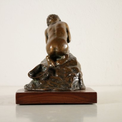 Sculpture Vincenzo Gemito Bronze Bois Italie '900