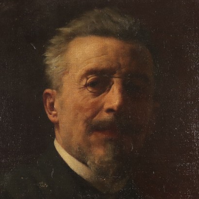 Portrait of a Man Oil Painting Late 19th Century