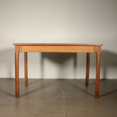 Extending Table Walnut Veneer Vintage Italy 1970s