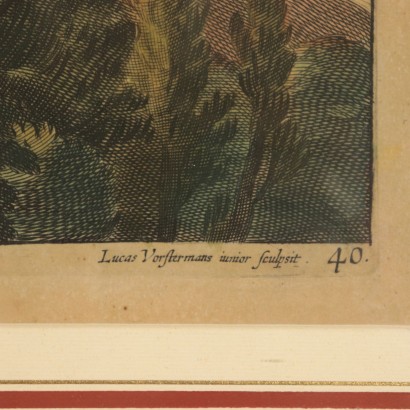 Paar Farbradierungen von Lucas Emil Vosterman 17. Jahrhundert