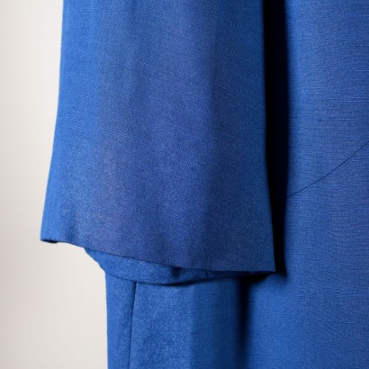 Vintage Blue China Dress Milan Italy 1950s-1960s