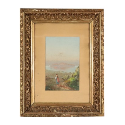Ein Blick auf Capri Gemälde 19. Jahrhundert