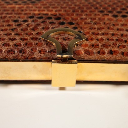 Clutch Vintage Leder Python