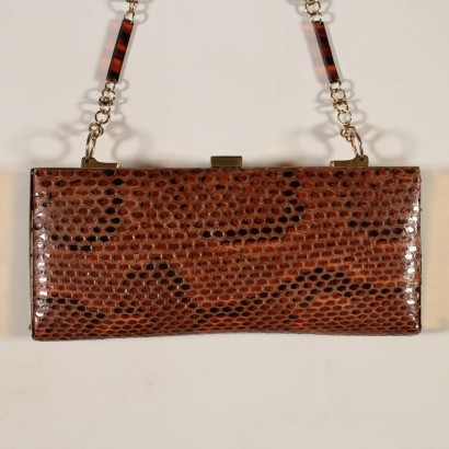 Bolso de mano Vintage Python Cuero