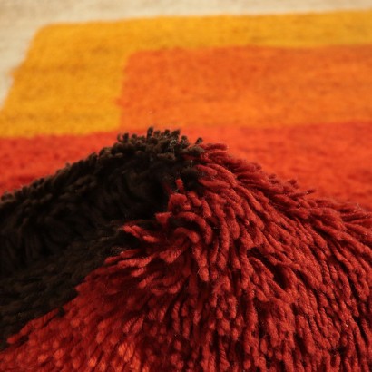 Geometric Vintage Rug Mixed Wool 1970s