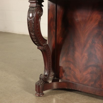 Writing Desk with Drop Leaf Maple Mahogany France Mid 1800s