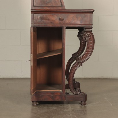 Writing Desk with Drop Leaf Maple Mahogany France Mid 1800s