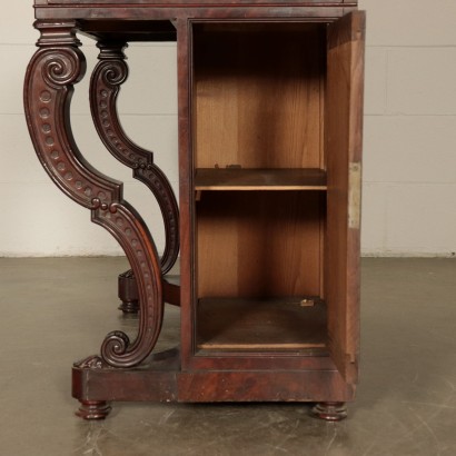 Writing Desk with Drop Leaf Maple Mahogany France Mid 1800s