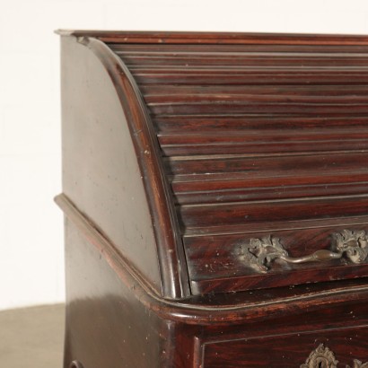 Louis XV Desk with Rolling Shutter Walnut Mid 18th Century