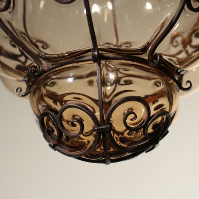 Lustre Fer Verre Italie '900