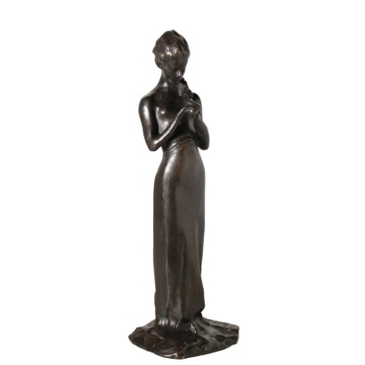 Girl with Braid by Paul Troubetzkoy Bronze Sculpture 20th Century