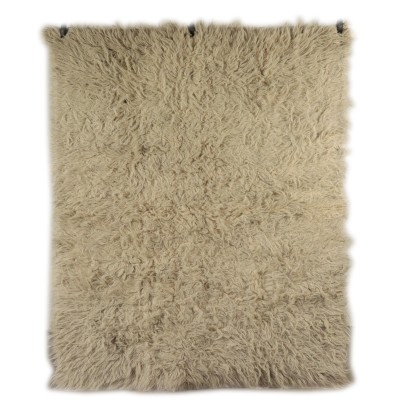 Tapis Vintage Shaggy Laine Mélangée Années 70