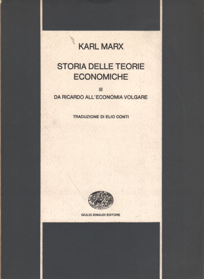 Storia delle teorie economiche III, s.a.
