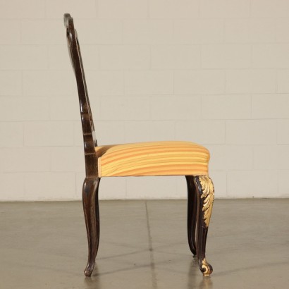 Satz von Revival-Stühlen Ahorn Mahogani Italien 20. Jahrhundert