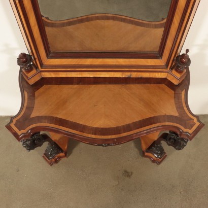 Console Table with Mirror Mahogany Italy 19th Century