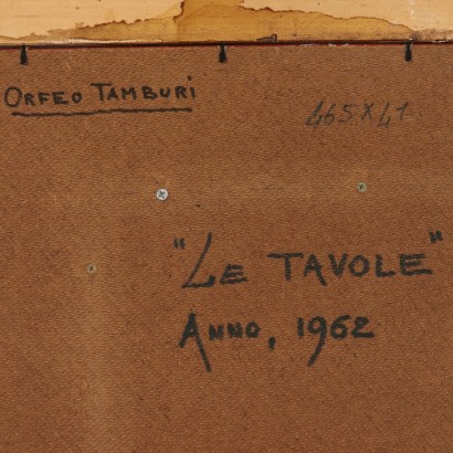 Oeuvre d'Orfeo Tamburi Huile sur Toile 1962