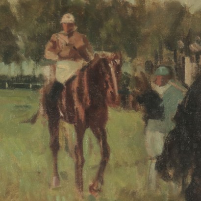 Figuren von Eugenio Scorzelli Jockey 20. Jahrhundert