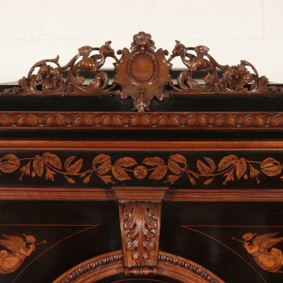 Impressive Cabinet with Inlays Ebony Italy 19th Century