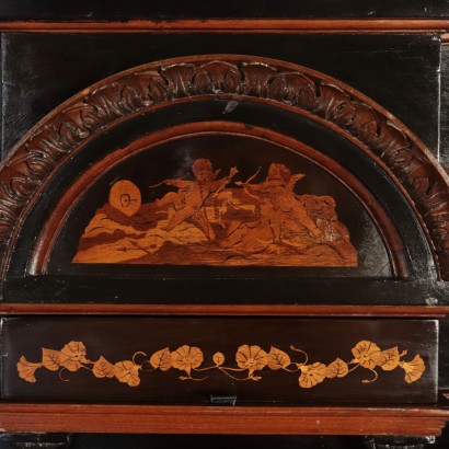 Impressive Cabinet with Inlays Ebony Italy 19th Century