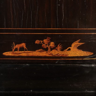 Impressive Cabinet with Inlays Ebony Italy 19th Century