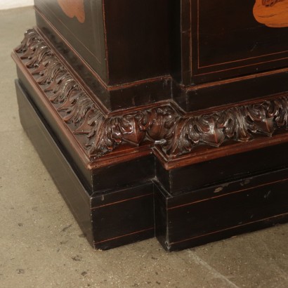 Impressive Cabinet with Inlays Ebony Italy 19th Century