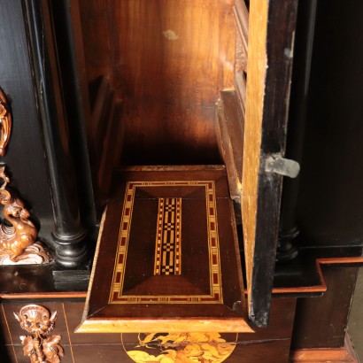 Impressive Cabinet with Inlays Ebony Italy 19th Century