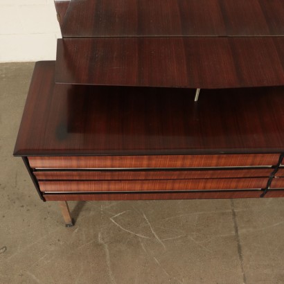 Buffet with Mirror Rosewood Veneer Vintage Italy 1960s