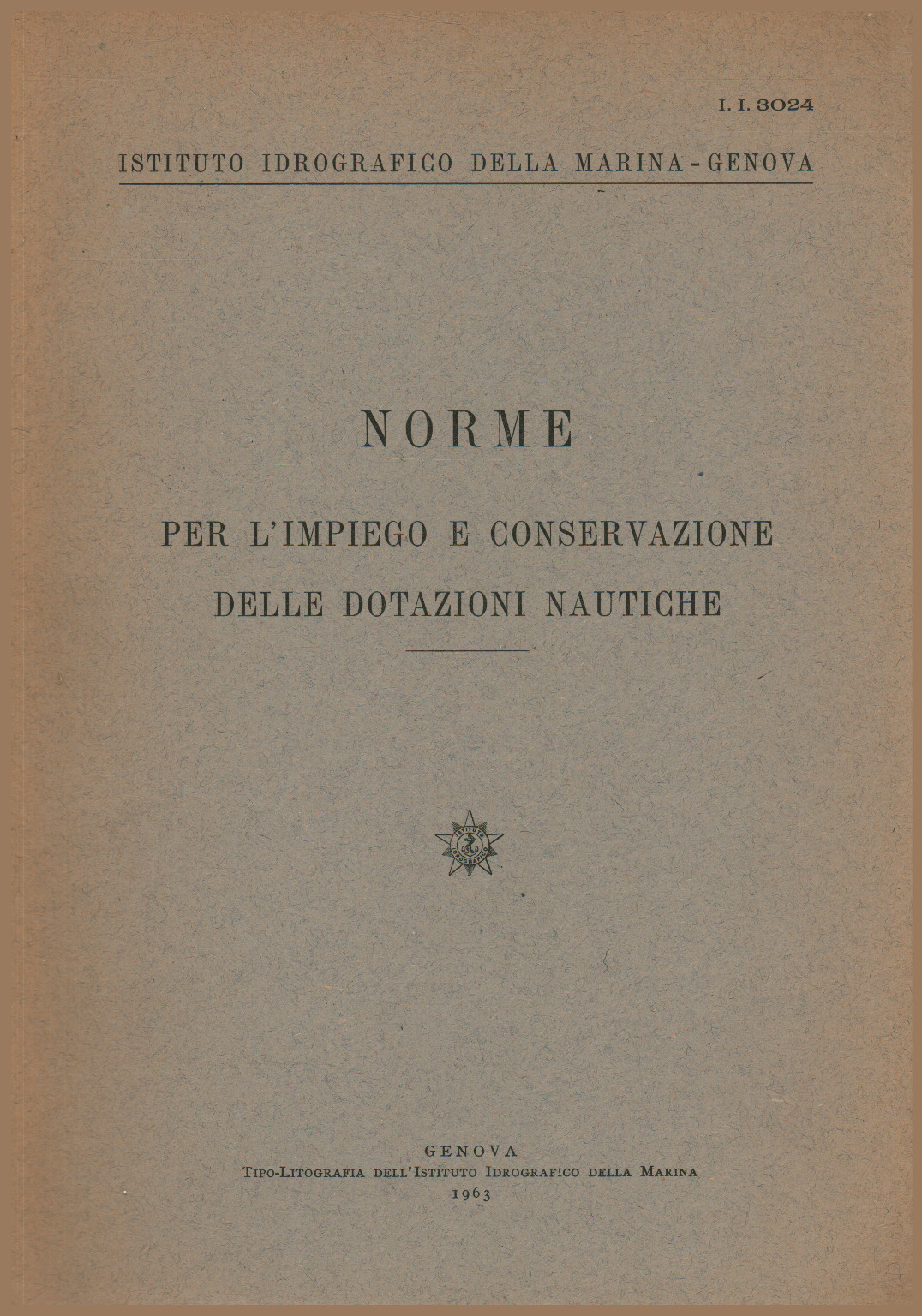 Norme per l'impiego e conservazione delle dotazio, s.a.