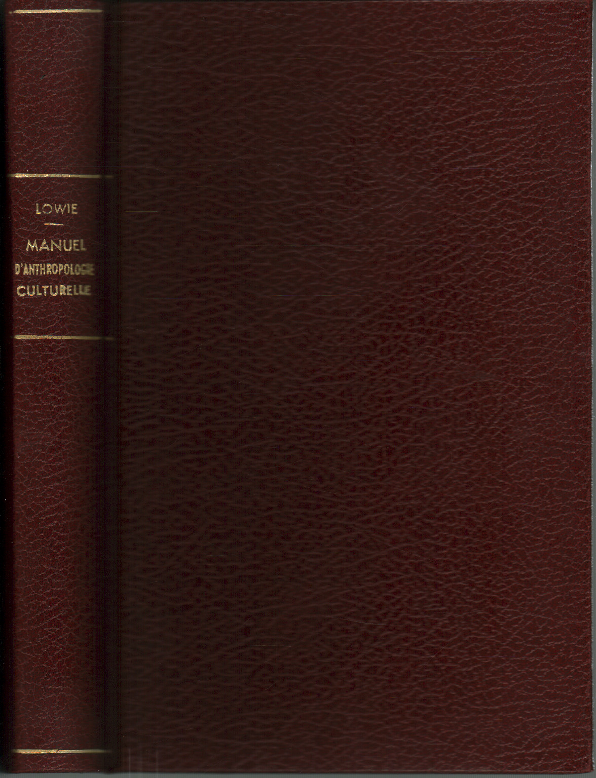 Manuel D'anthropologie culturelle, s.a.