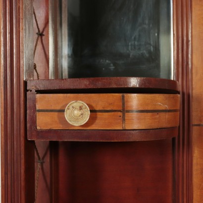 Porte-Manteau avec Miroir Placage de Hêtre Italie Années 30