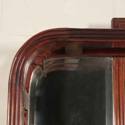 Porte-Manteau avec Miroir Placage de Hêtre Italie Années 30
