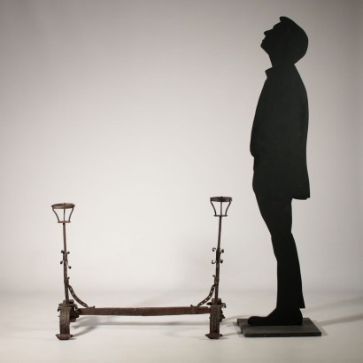 Fireplace Andiron Wrought Iron Italy 18th Century