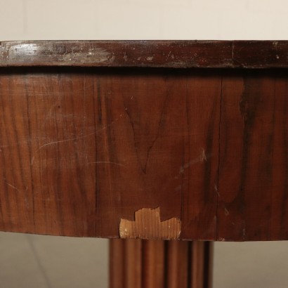 Empire Round Table Solid Walnut Italy 19th Century