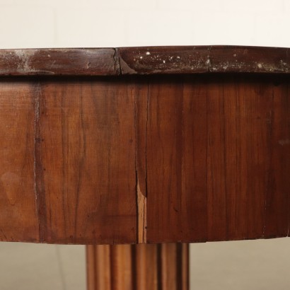 Empire Round Table Solid Walnut Italy 19th Century