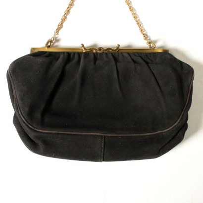 Vintage Suede Leather Clutch Bag