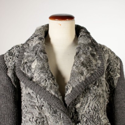 Vintage Jacket Grey Lamb and Wool 1980s