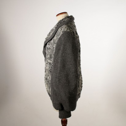 Vintage Jacket Grey Lamb and Wool 1980s